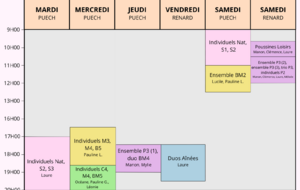 Planning cours 2024-2025